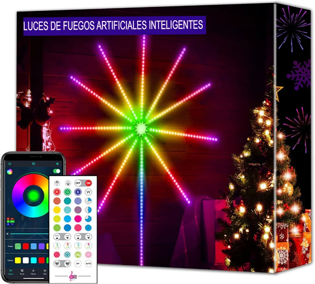 Luces Inteligentes - con Sensor de Sonido - Efecto Fuegos Artificiales R