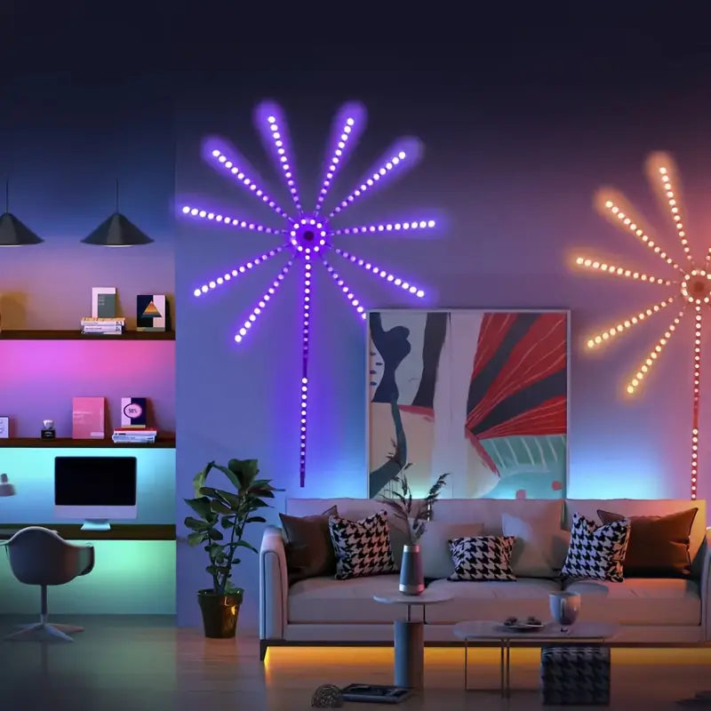 Luces Inteligentes - con Sensor de Sonido - Efecto Fuegos Artificiales R